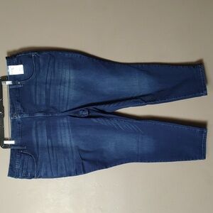 Terra & Sky High Rise Skinny Dark Wash Jeans Size 26W Petite NWT